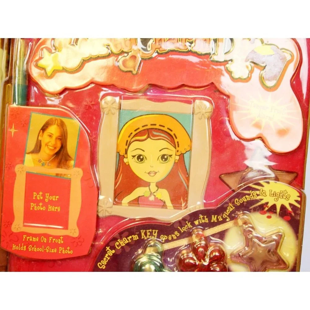 Secret Charm Diary Tamper Proof Alarm Lock Necklace Key Marker Stickers